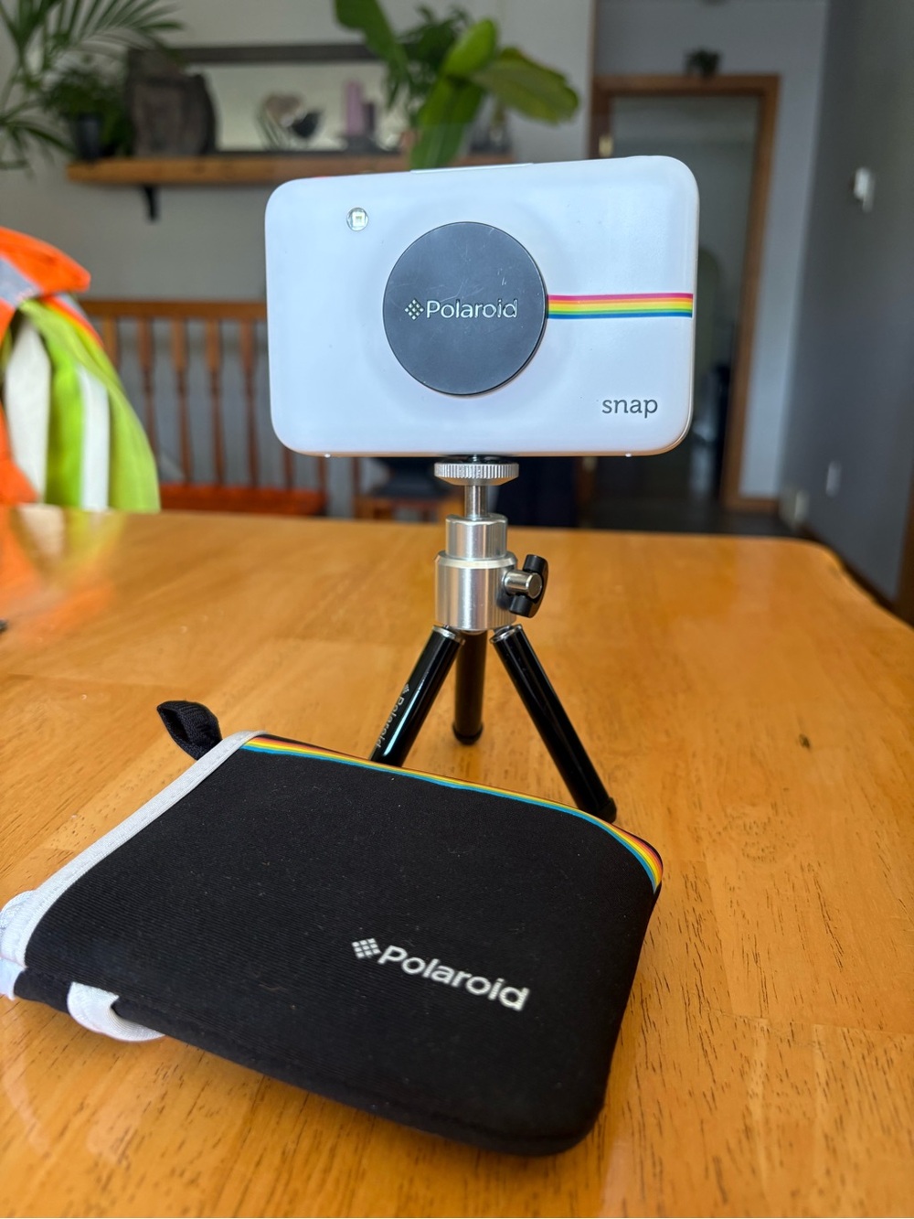 Polaroid Snap Instant Digital Camera White + Mini Tripod & Neoprene Case Bundle
